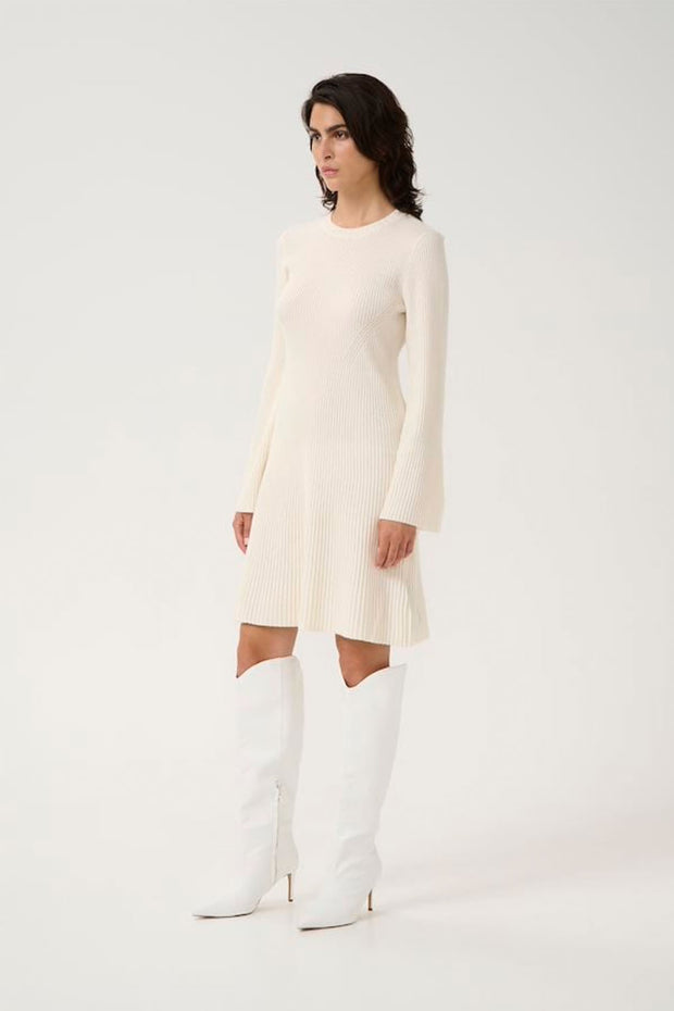 AntaliGZ Wool Short Dress - Egret