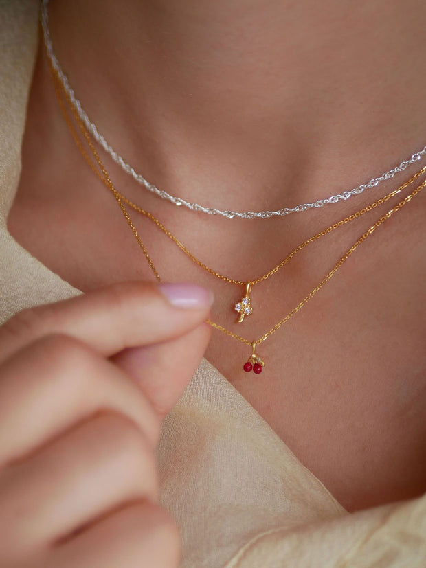 Cherry Necklace - Red