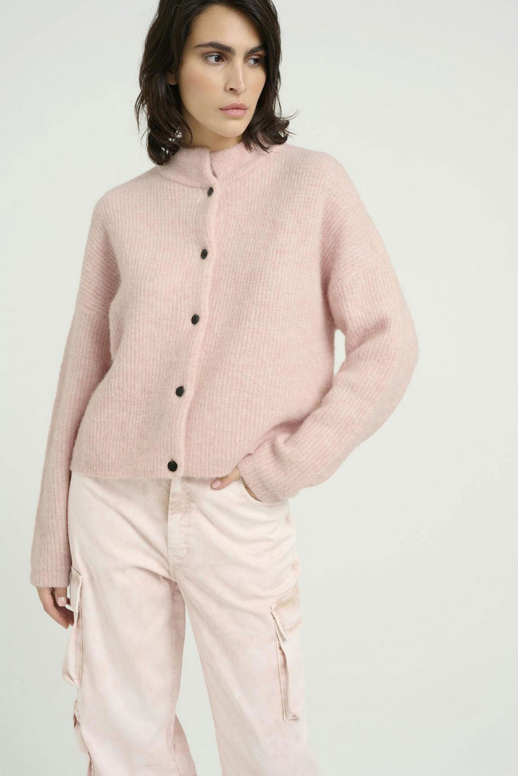 Alphagz Short Cardigan - Rose Grey Melange