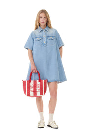 Heavy Denim Mini Dress - Tint Wash