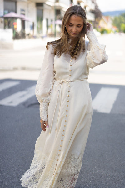 Evie Midi Dress - Cream