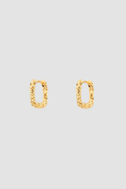 Riddle Hoop Earrings Gilded