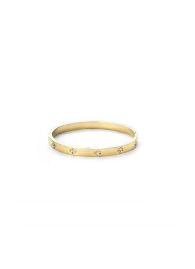 Liv - Crystal Clover Bangle Bracelet