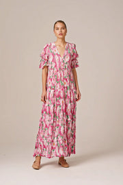 Bohemian Maxi Dress - Peonies