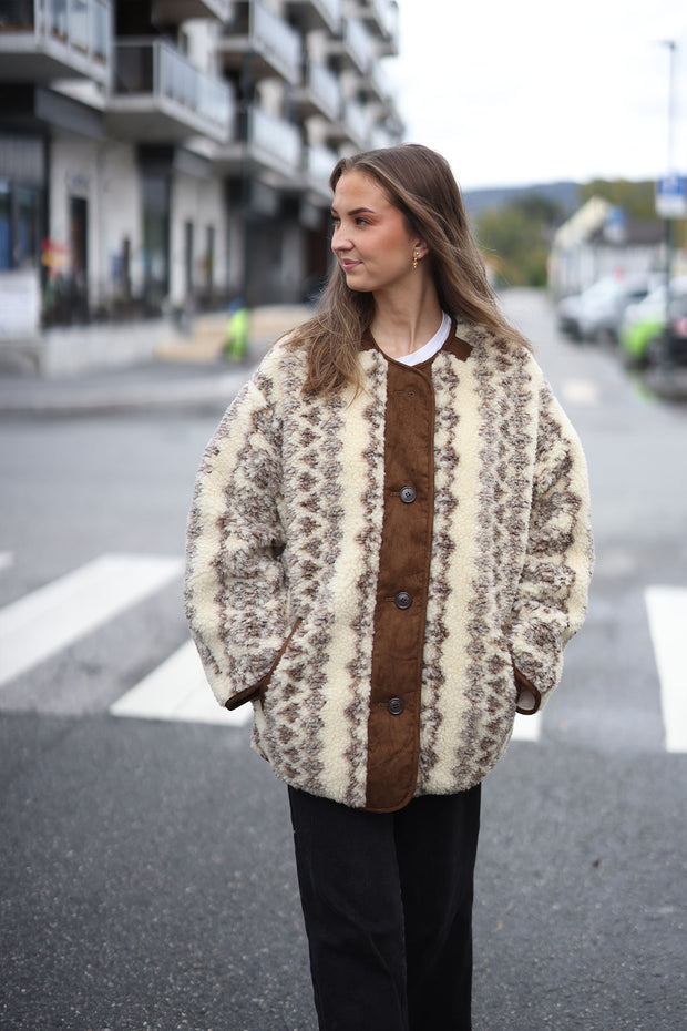 Memma Coat Ecru/Brown