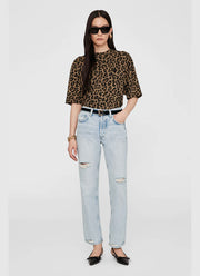 Avi Tee - Black and Brown Leopard