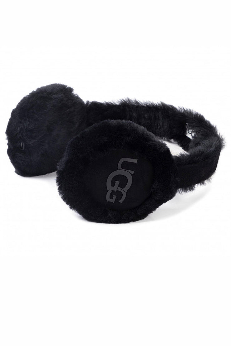 W EMB LOGO EARMUFF - BLK