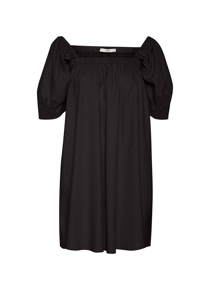 ElarahGZ Linen Short Dress - Black