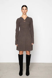 Myla Dress - Dark Taupe Melange