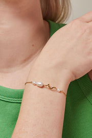 Pearlie Twist Bracelet - Gold