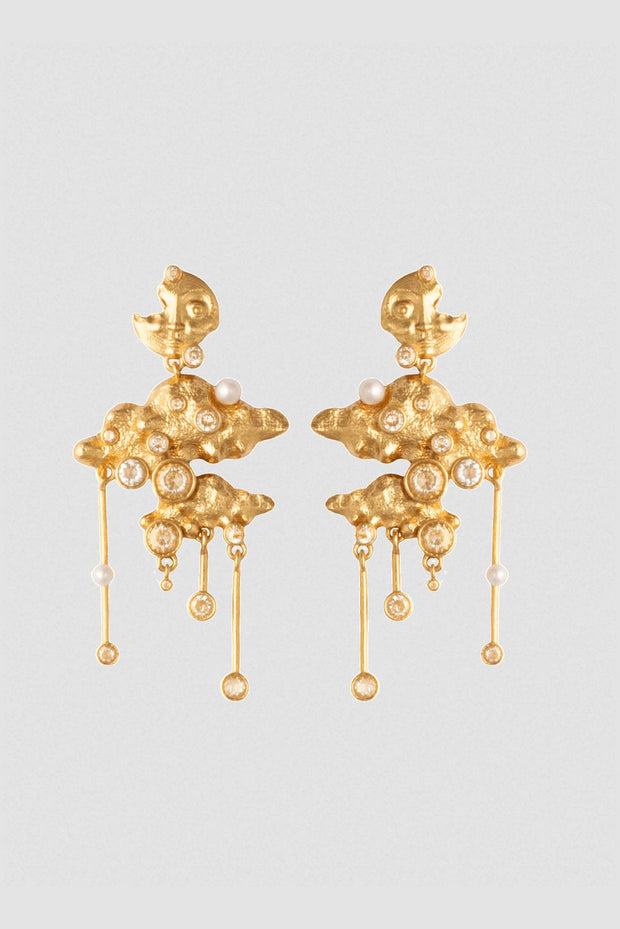 Cosmic Cascade Earrings Gilded - Gold