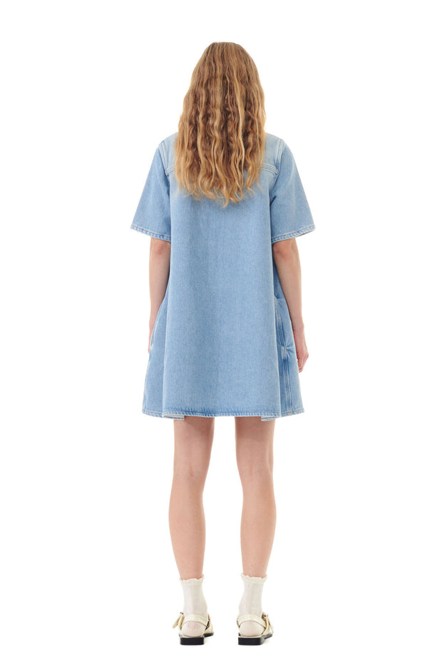 Heavy Denim Mini Dress - Tint Wash