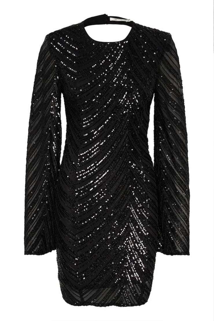 GliraGZ Short Dress - Black Sequins