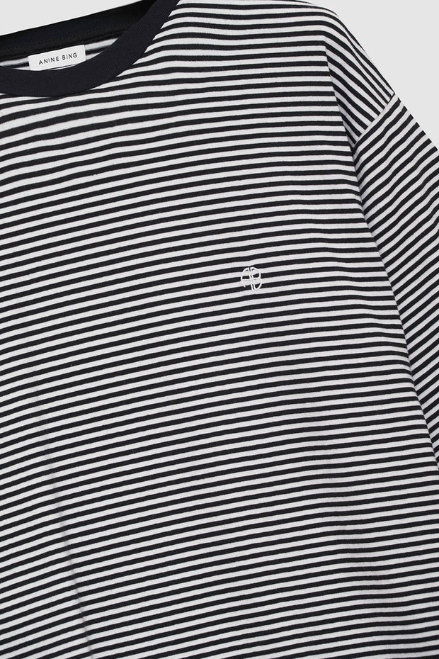 Bo Tee - Black And White Stripe