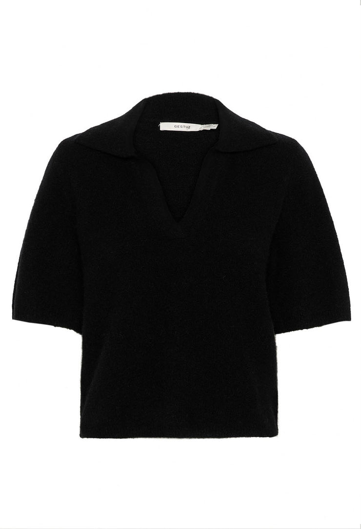 GZAlpha ss Polo Pullover - Black