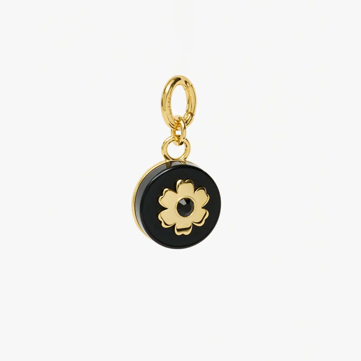 The Black Flower Charm Gold