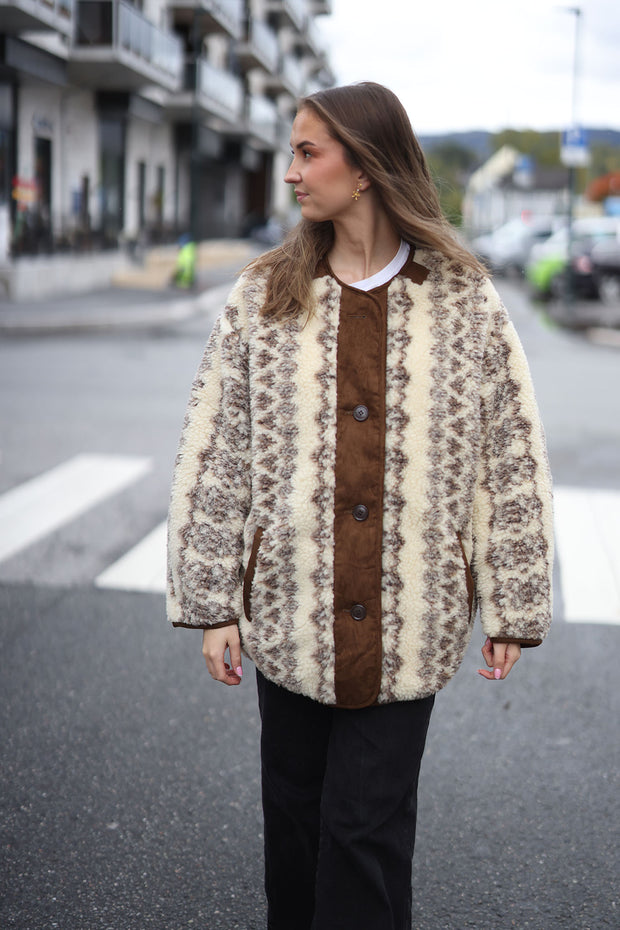 Memma Coat Ecru/Brown