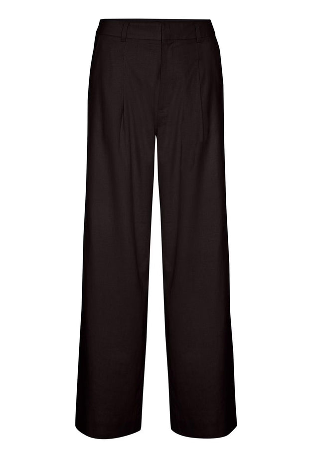 ElarahGZ Linen HW Pants - Black