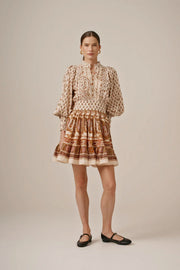 Cotton Slub Mini Dress - Paisley