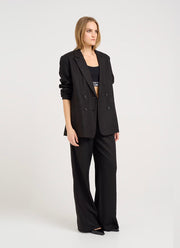 ElarahGZ Linen Blazer - Black