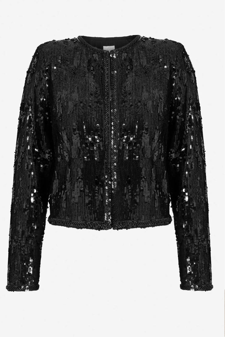 Vela Sequin Jacket - Black