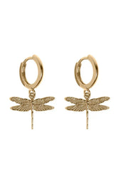 Dragonfly Small Hoop Earrings