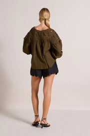 Makayla Top - Olive Green