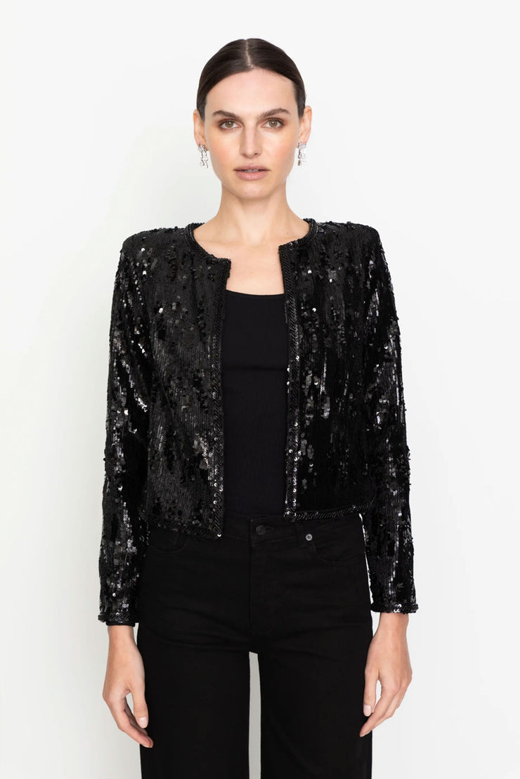 Vela Sequin Jacket - Black