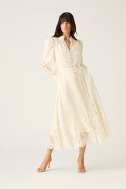 Evie Midi Dress - Cream