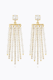 Donna Earrings Pearl Crystal