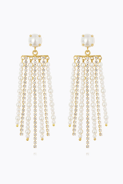 Donna Earrings Pearl Crystal