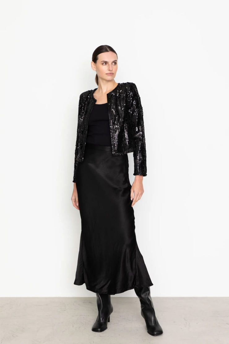 Vela Sequin Jacket - Black