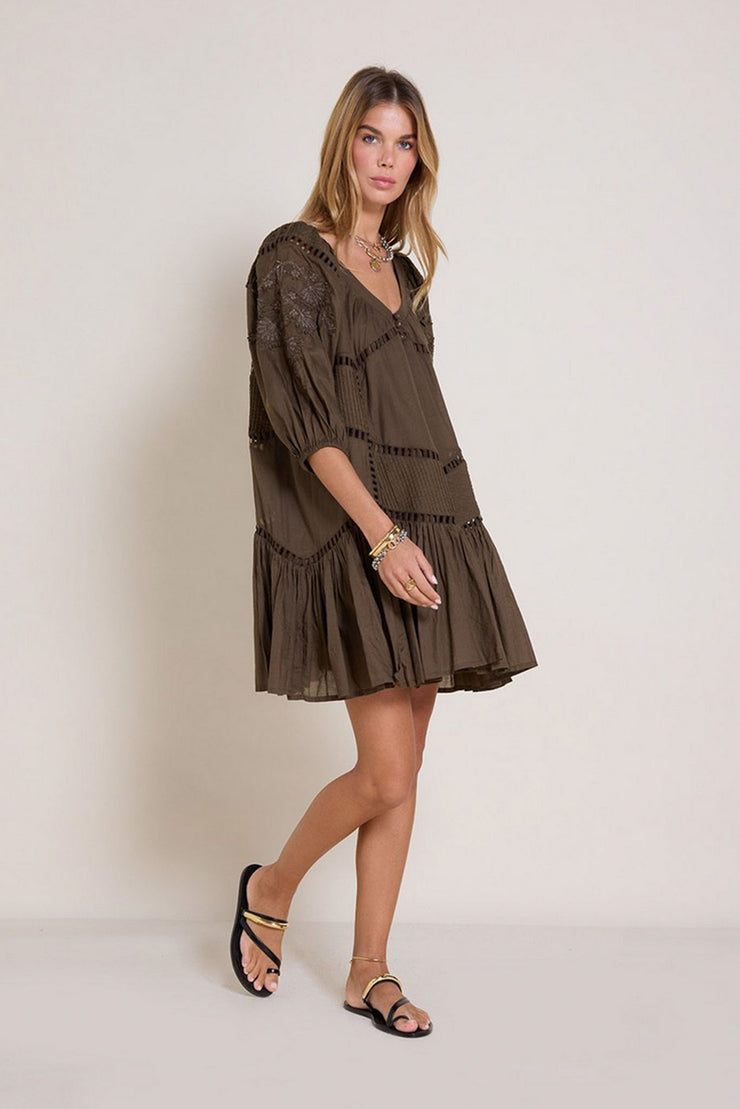 Holly Dress - Olive Green