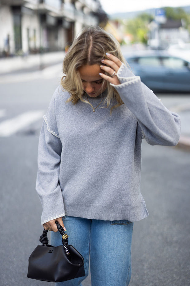 Athena Sweater - Light Grey Melange