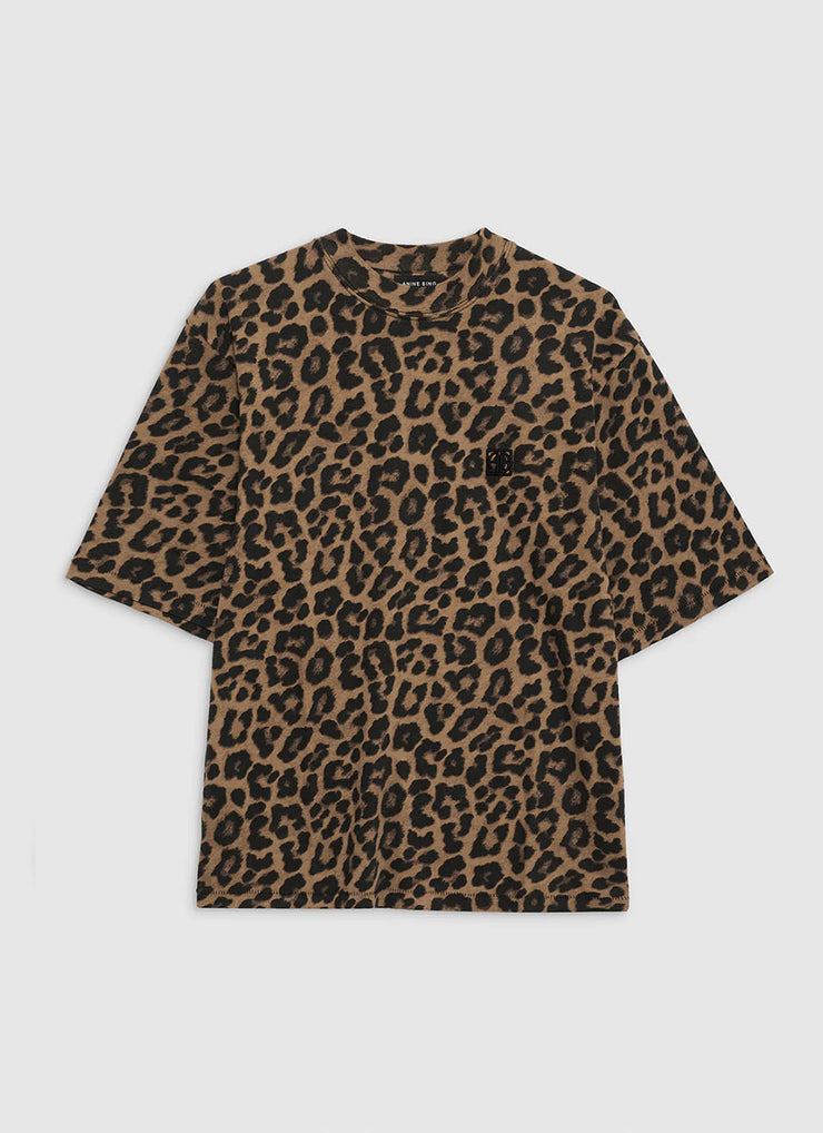 Avi Tee - Black and Brown Leopard